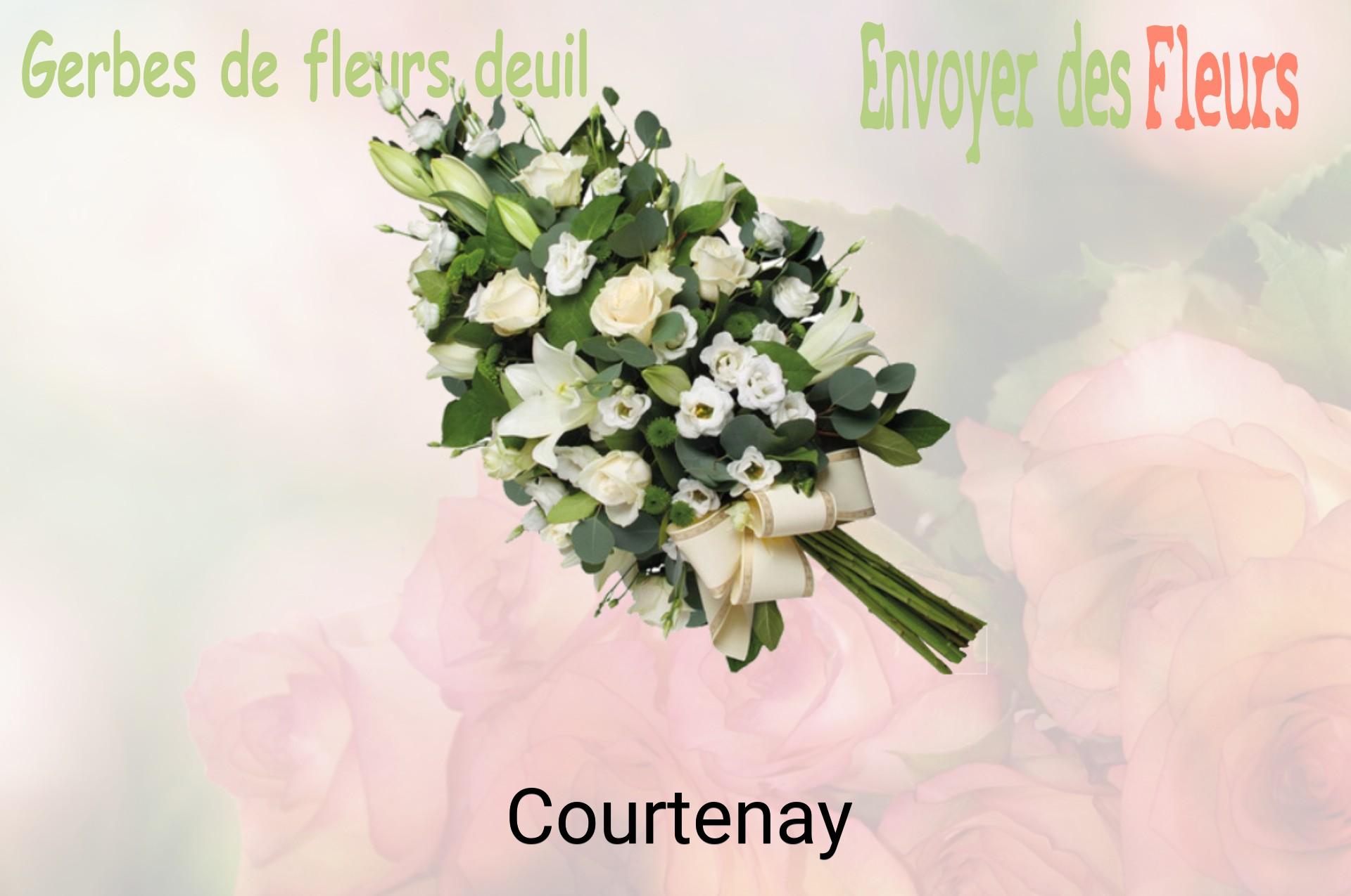 Gerbe de fleurs de deuil livrée à Courtenay